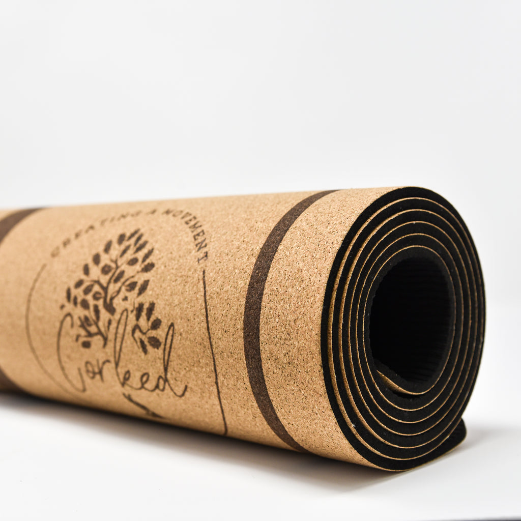 Recycled Cork Tree Yoga Mat