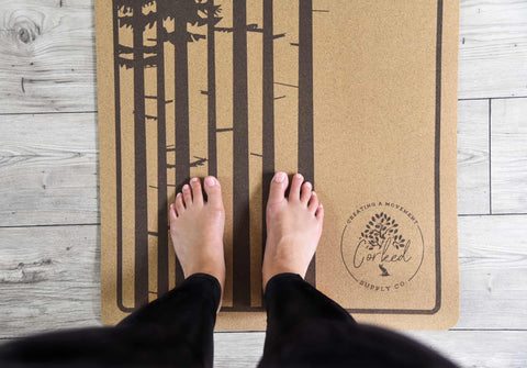 Image of Recycled Cork Tree Yoga Mat